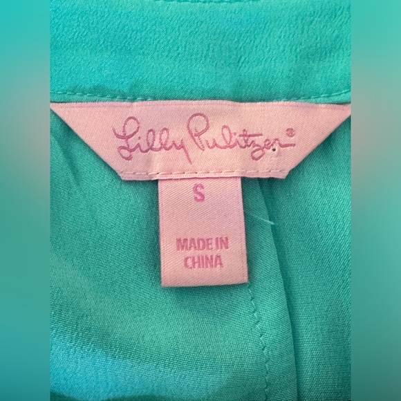 Lilly Pulitzer Silk Rohan Sleeveless Top. Shorely‎ Blue. Women’s Small. - Picture 3 of 5